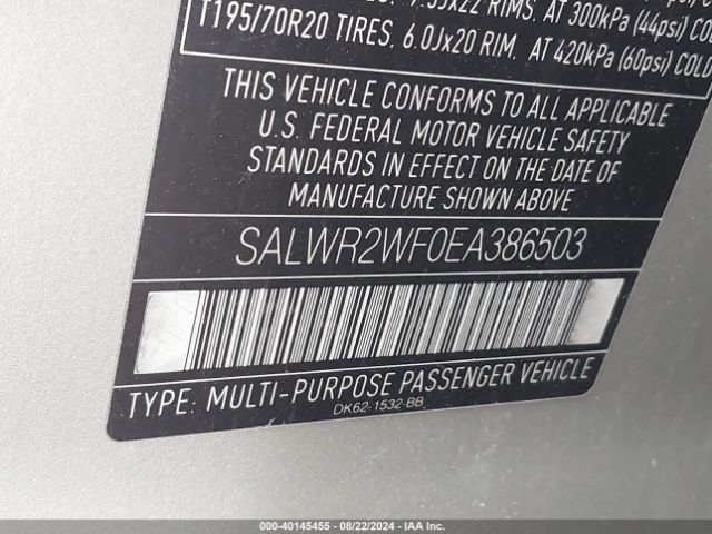 SALWR2WF0EA386503 Land Rover Range Rover Sport 3.0l V6 Supercharged Hse