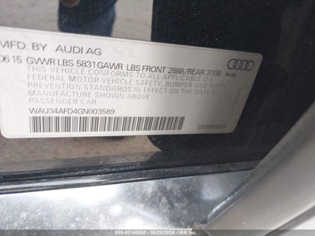 WAU34AFD4GN003589 Audi A8 L 3.0t