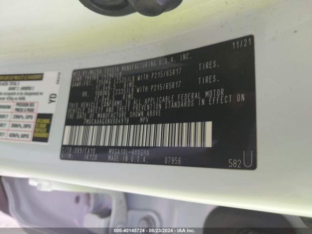 7MUCAAAGXNV004918 Toyota Corolla Cross Le