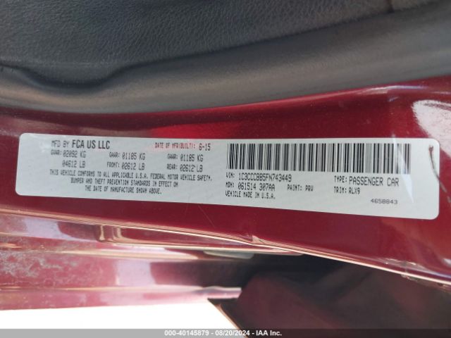 1C3CCCBB5FN743449 Chrysler 200 S