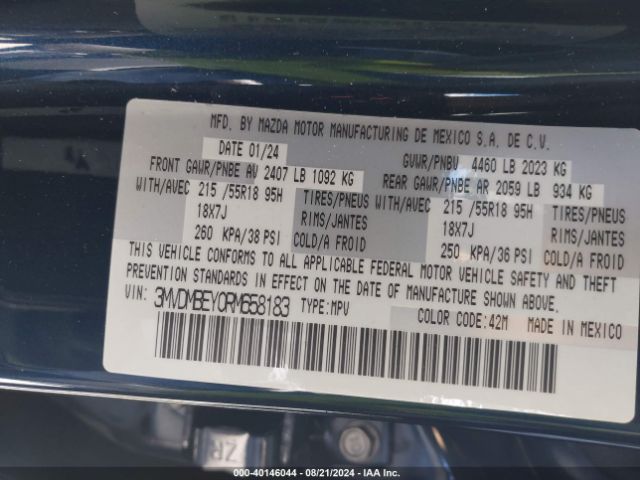 3MVDMBEY0RM658183 Mazda Cx-30 2.5 Turbo Premium Plus Package