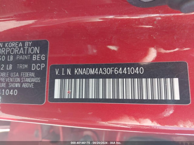 KIA RIO LX 2015 KNADM4A30F6441040 Image 9