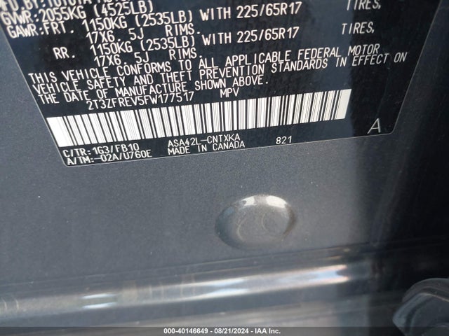 Toyota RAV4 LE 2015 2T3ZFREV5FW177517 Image 9