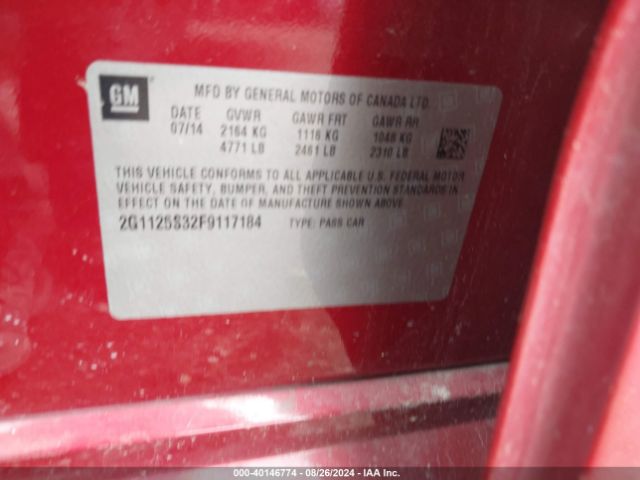 2G1125S32F9117184 Chevrolet Impala 2lt