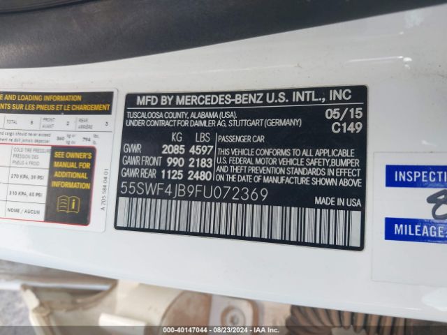 55SWF4JB9FU072369 Mercedes-Benz C 300 Luxury/sport
