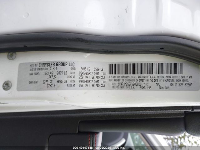 1C4PJMBS8FW605813 Jeep Cherokee Trailhawk