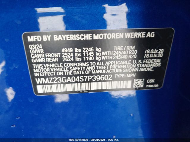 WMZ23GA04S7P39602 Mini Countryman Cooper S
