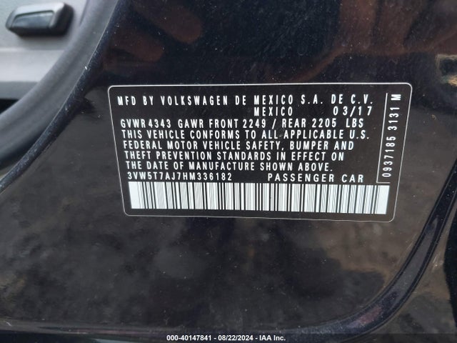 3VW5T7AJ7HM336182 Volkswagen JETTA GLI