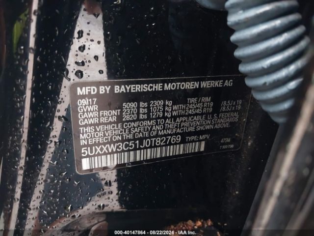5UXXW3C51J0T82769 BMW X4 Xdrive28i