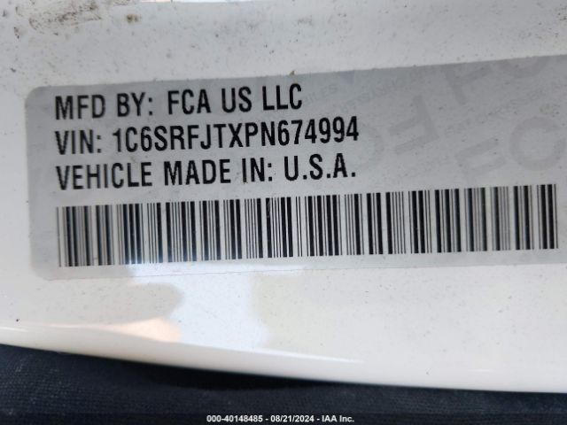 1C6SRFJTXPN674994 RAM 1500 Laramie  4x4 5'7 Box