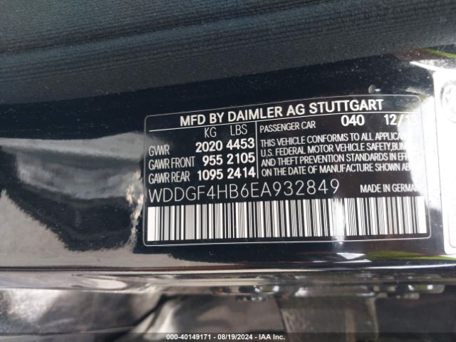 WDDGF4HB6EA932849 Mercedes-Benz C 250 Luxury/sport