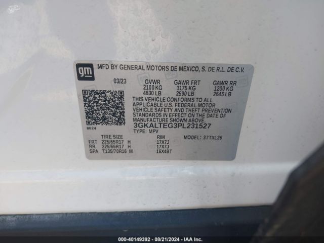 3GKALTEG3PL231527 GMC Terrain Awd Sle