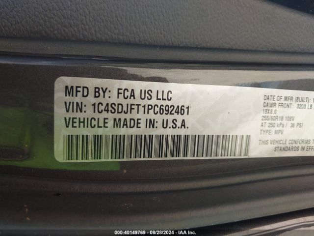 2023 DODGE DURANGO 1C4SDJFT1PC692461 Photo 8