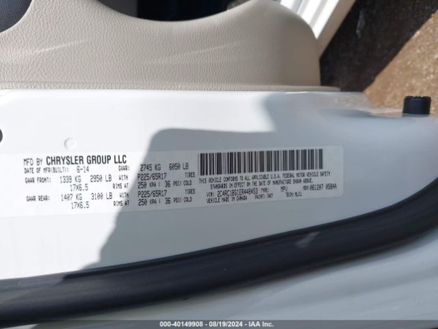 2C4RC1BG1ER448453 Chrysler Town & Country Touring