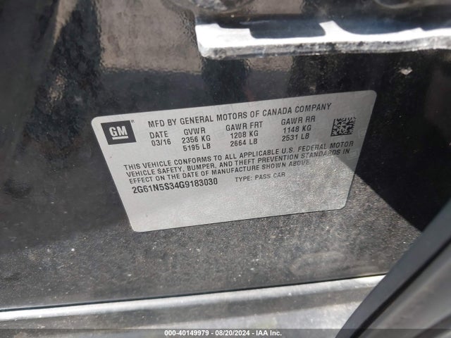 Cadillac Xts Luxury Collection 2016 2G61N5S34G9183030 Image 9