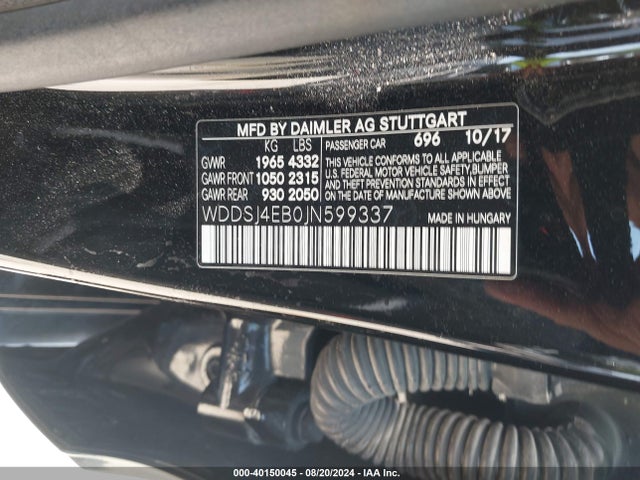 Mercedes-Benz CLA 250 2018 WDDSJ4EB0JN599337 Image 9