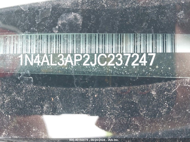 Nissan Altima 2.5 Sl 2018 1N4AL3AP2JC237247 Image 9