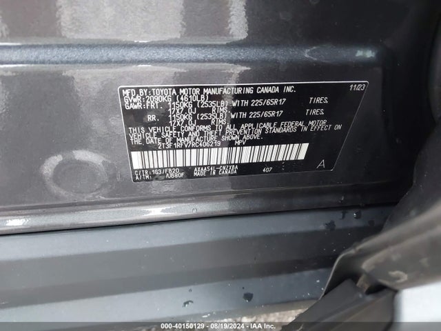 Toyota RAV4 LE 2024 2T3F1RFV7RC406219 Image 9