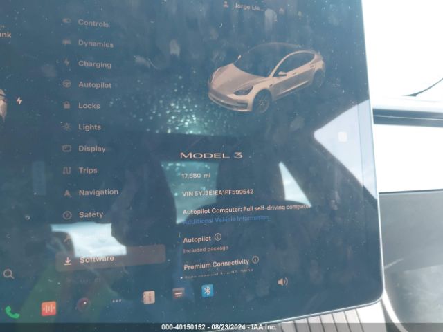 5YJ3E1EA1PF599542 Tesla Model 3 Rear-wheel Drive