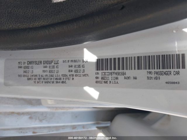 1C3CCCAB7FN581664 Chrysler 200 Limited