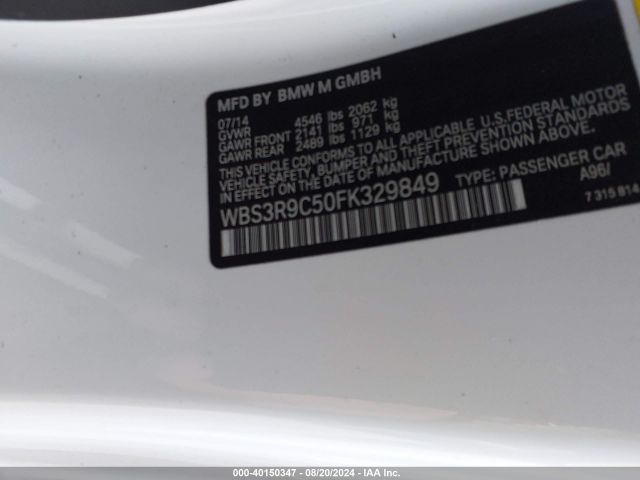 WBS3R9C50FK329849 BMW M4