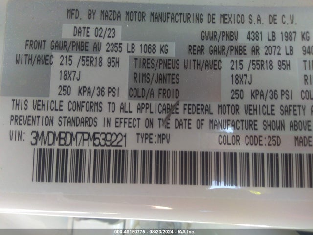 Mazda Cx-30 2.5 S Premium 2023 3MVDMBDM7PM539221 Image 9