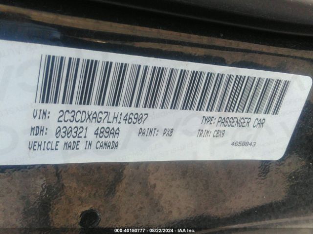 2C3CDXAG7LH146907 Dodge Charger Police Rwd