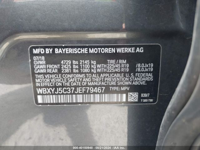 WBXYJ5C37JEF79467 BMW X2 Xdrive28i