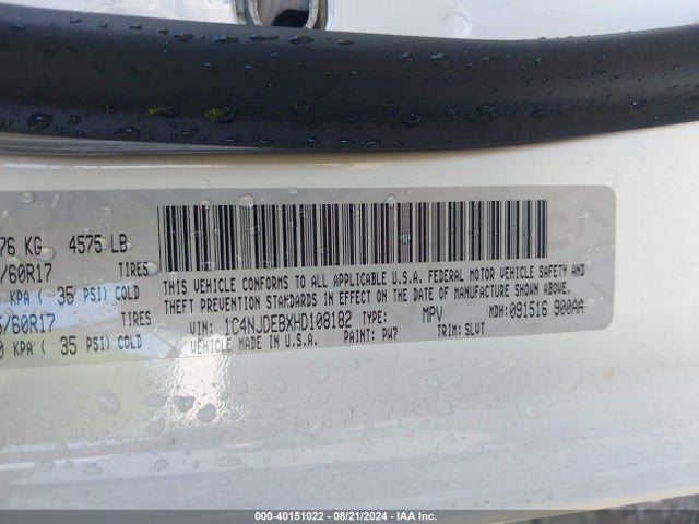 1C4NJDEBXHD108182 Jeep Compass High Altitude 4x4