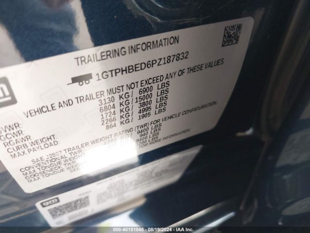 1GTPHBED6PZ187832 GMC Sierra 1500 Sle
