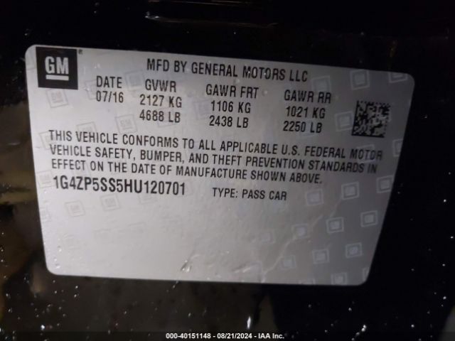 1G4ZP5SS5HU120701 Buick Lacrosse Essence