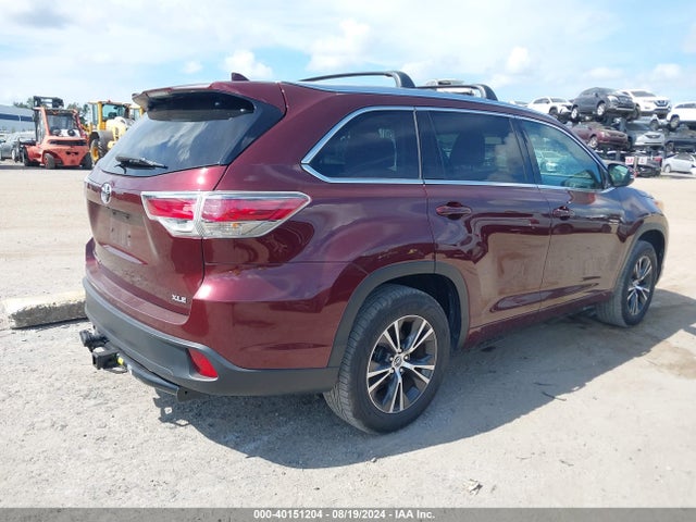 Toyota Highlander Xle V6 2016 5TDKKRFH8GS132483 Image 4