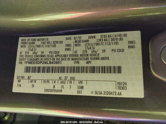 Ford Bronco Wildtrak 2022 1FMEE5DP2NLB43951 Image 9