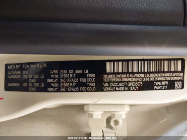 ZACCJBCT1GPE35075 Jeep Renegade Trailhawk