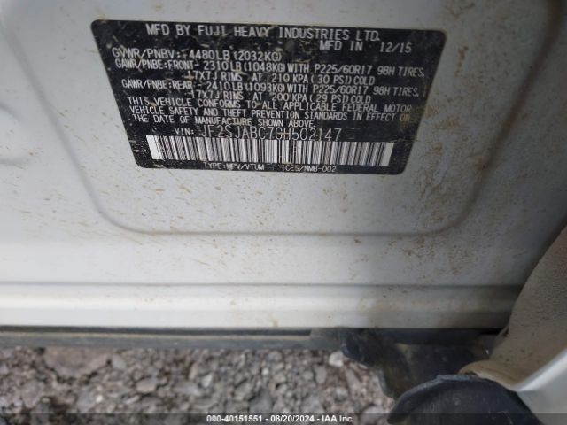 JF2SJABC7GH502147 Subaru Forester 2.5i