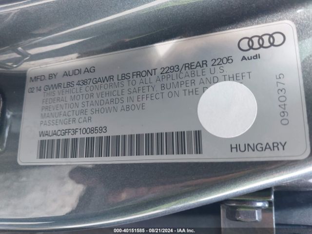 WAUACGFF3F1008593 Audi A3 1.8t Premium