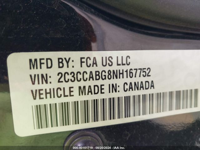 2C3CCABG8NH167752 Chrysler 300 S