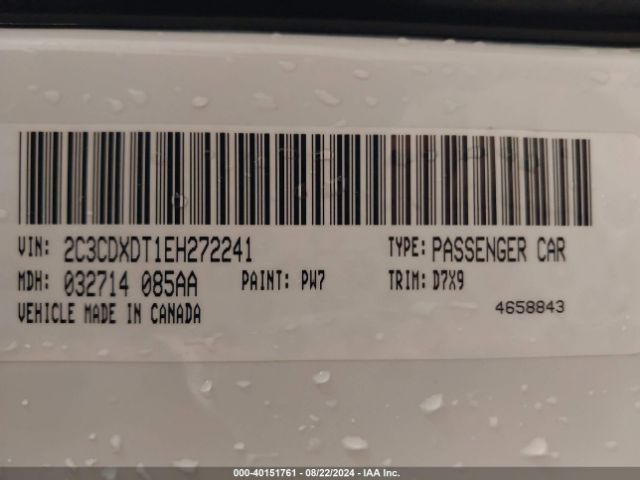 2C3CDXDT1EH272241 Dodge CHARGER R/T