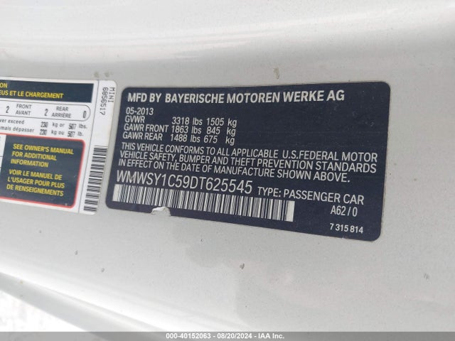 2013 MINI ROADSTER WMWSY1C59DT625545 Photo 8