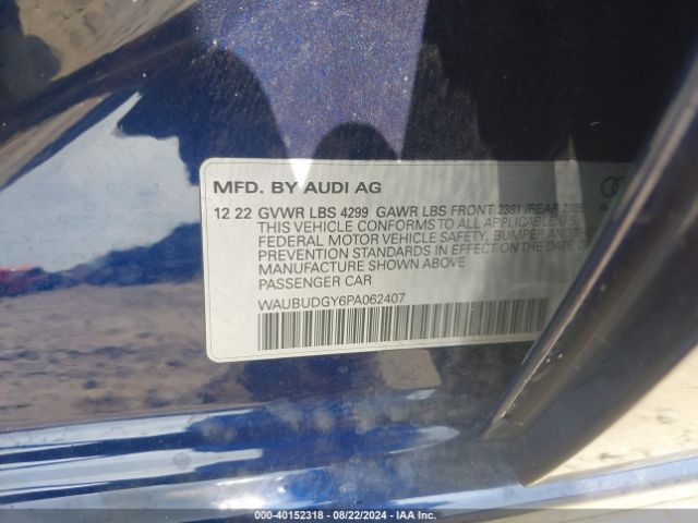WAUBUDGY6PA062407 Audi A3 Premium Plus 40 Tfsi Front-wheel Drive S Tronic