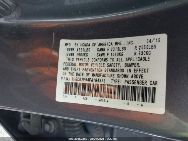 1HGCR2F54FA164373 Honda Accord Sport