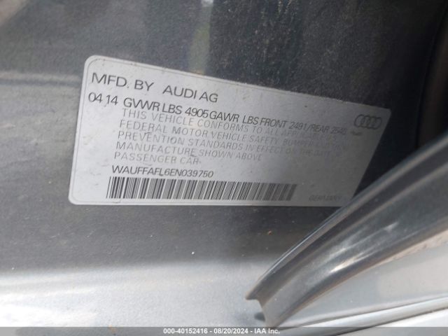 WAUFFAFL6EN039750 Audi A4 2.0t Premium