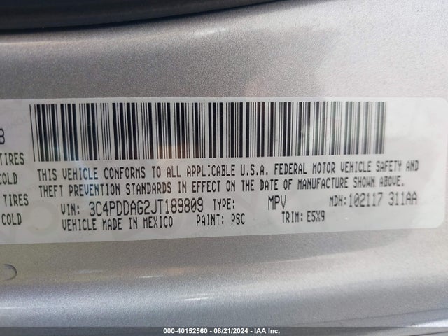 Dodge Journey Se Awd 2018 3C4PDDAG2JT189809 Image 9