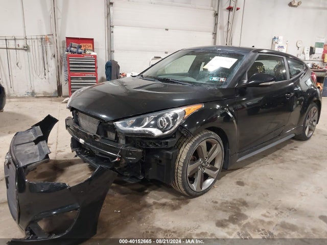 Hyundai Veloster Turbo W/black 2014 KMHTC6AE7EU210835 Image 2