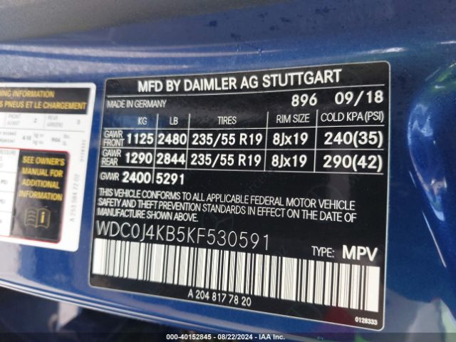 WDC0J4KB5KF530591 Mercedes-Benz Glc 300 Coupe 4matic