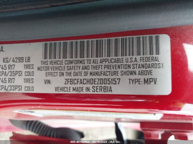 ZFBCFACH0EZ005157 Fiat 500l Lounge
