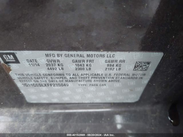1G11C5SLXFF235049 Chevrolet MALIBU 1LT