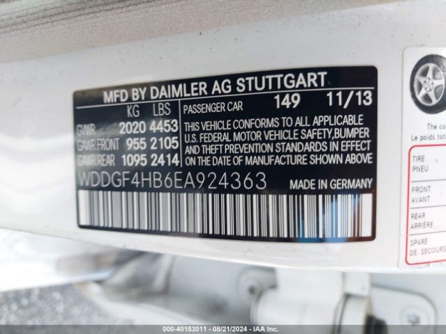 WDDGF4HB6EA924363 Mercedes-Benz C 250 Luxury/sport