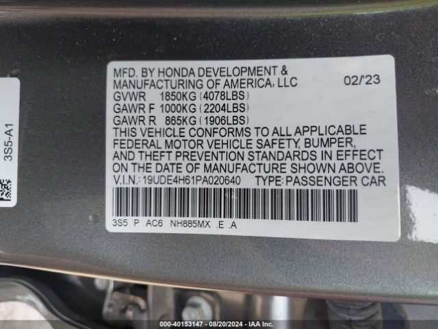 19UDE4H61PA020640 Acura Integra A-spec W/ Technology