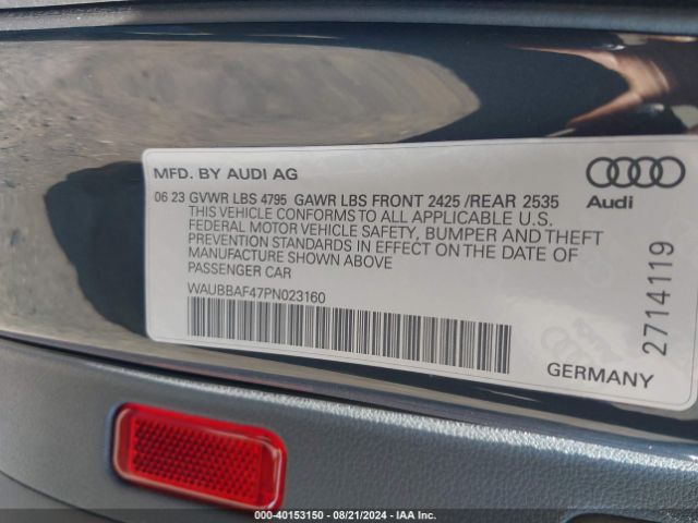 WAUBBAF47PN023160 Audi A4 Premium Plus 40 Tfsi Quattro S Tronic